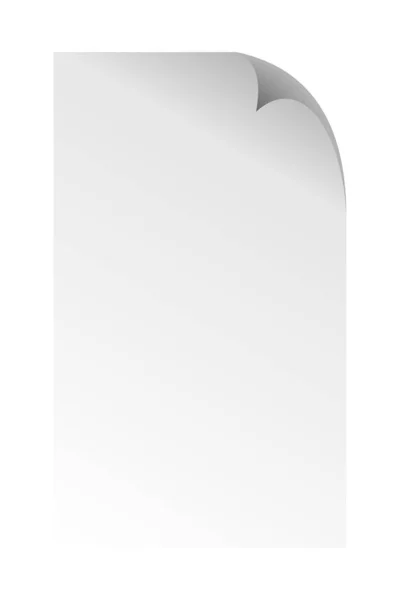 Diseño Plantilla Banner Papel Esquina Blanca — Vector de stock