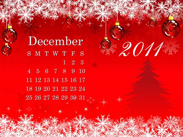 December 2011 Calendar Vector Illustration — Stock Vector