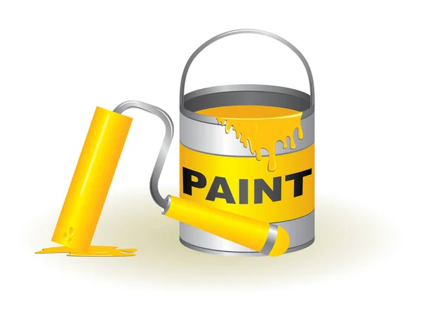 Yellow Paint Vector Illustration — Stock Vector