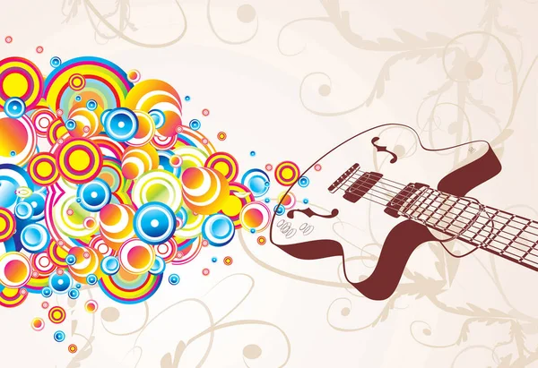 Abstract Music Background Guitar Vector Illustration — Stock Vector