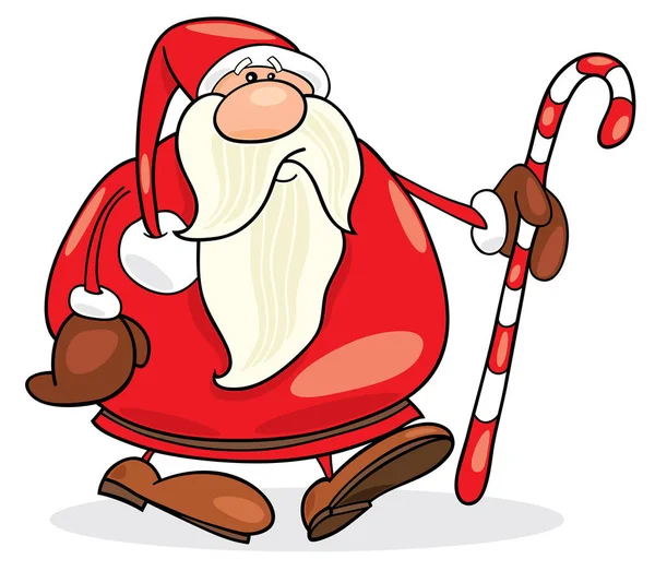 Zeichentrickfilm Santa Claus Charakter Vektor Illustration — Stockvektor