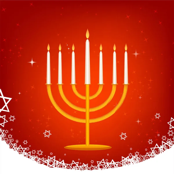 Glad Hanukkah Gratulationskort — Stock vektor