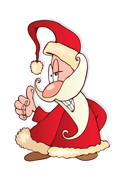 Santa Cartoon Figur Isoliert Auf Weißem Hintergrund Illustration — Stockvektor