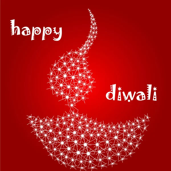 Happy Diwali Festival Lights Background — Stock Vector