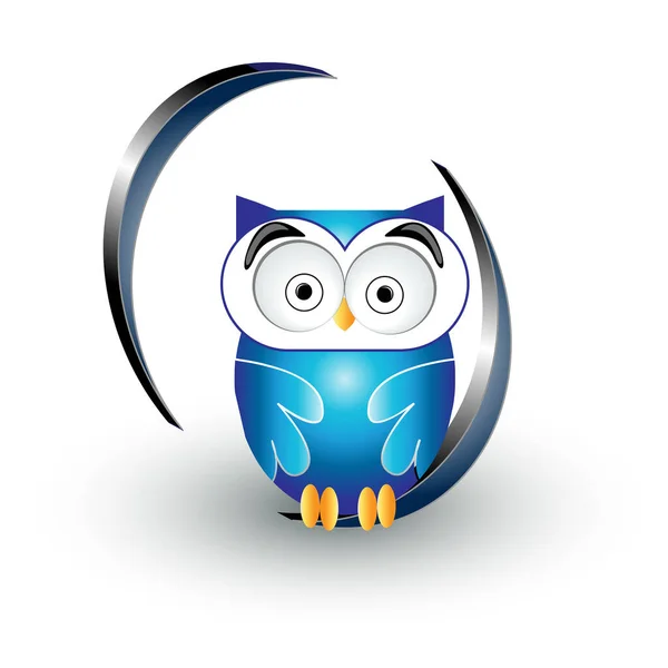 Blue Owl Blue Eyes — Stock Vector