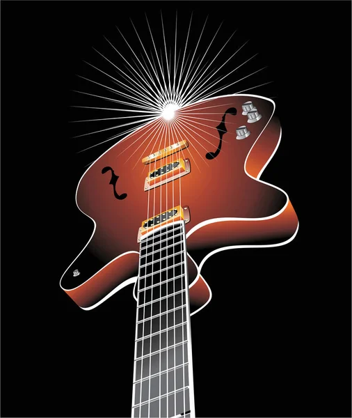 Fond Abstrait Avec Guitare — Image vectorielle