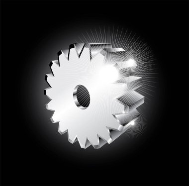 Siyah üzerine metal testere