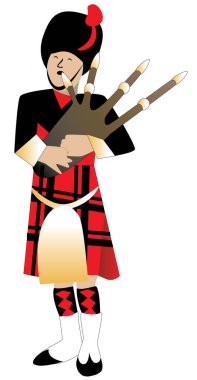 Boru gaydacı vektör çizim karikatür.