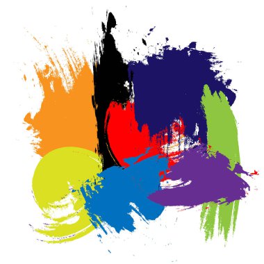 Renkli boya lekeleri. vektör illüstrasyonu