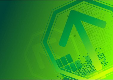 Yeşil geometrik arka plan vektör