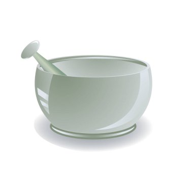 Beyaz bir kasenin vektör çizimi