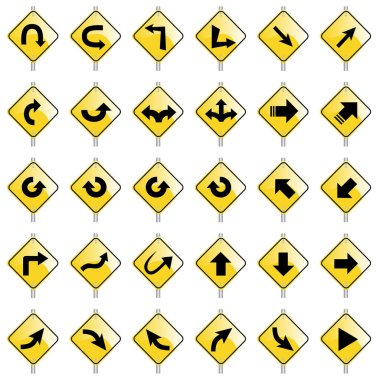 yol işaretleri vektör kümesi.