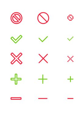 farklı yeşil kontrol işaretleri