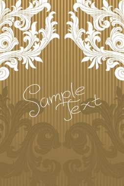 Vintage kartı ile çiçek süsleme