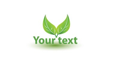 Yeşil yaprak vektör simgesi