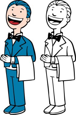 Bir iş adamının vektör karikatürü