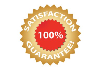 tatmin garantisi etiket simgesi, vektör, illüstrasyon