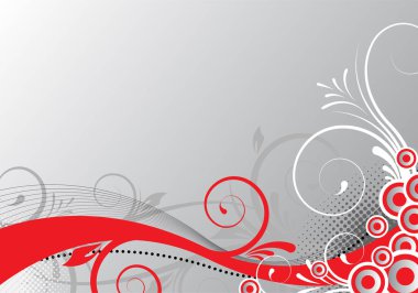 soyut vektör çiçek çizimi