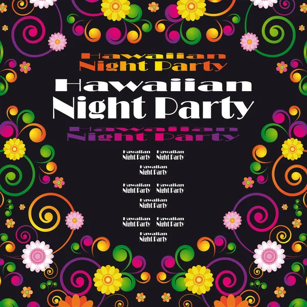 Night Party Poster Template Design — Stock Vector