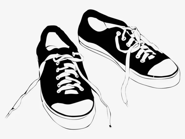 Illustrazione Vettoriale Sneakers Isolato — Vettoriale Stock