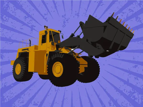 Excavator Heavy Equipment Vector Art — Stock Vector
