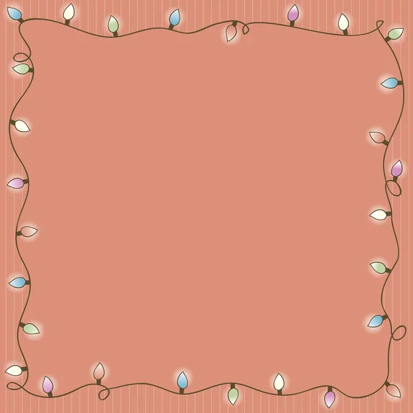 Carte Noël Avec Flocons Neige Guirlande Fond Vectoriel — Image vectorielle