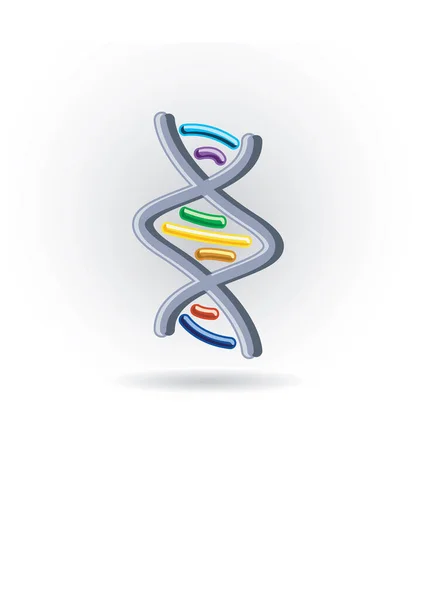 Dna Molécule Icône Vecteur Logo Conception Illustration — Image vectorielle
