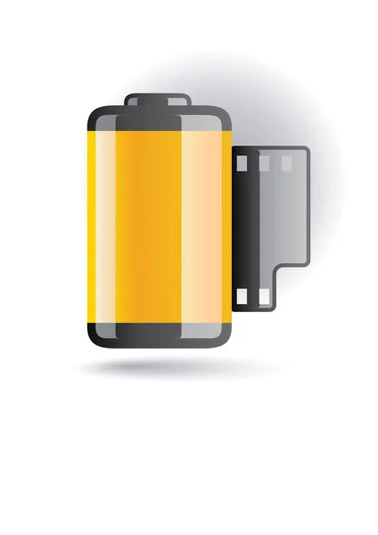 Icône Charge Batterie Dans Style Dessin Animé Sur Fond Blanc — Image vectorielle