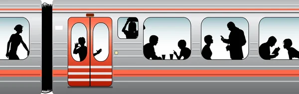 Ilustracja Wektorowa Transportu Publicznego — Wektor stockowy