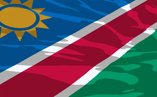 南アフリカ共和国の国旗は 重い線です ベクトルイラスト — ストックベクタ