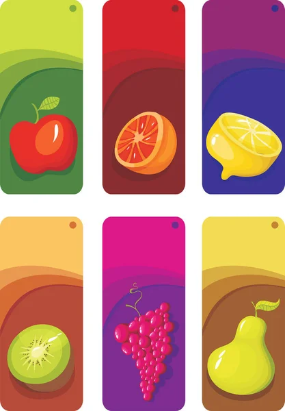 Zbiór Ilustracji Wektora Owoców — Wektor stockowy