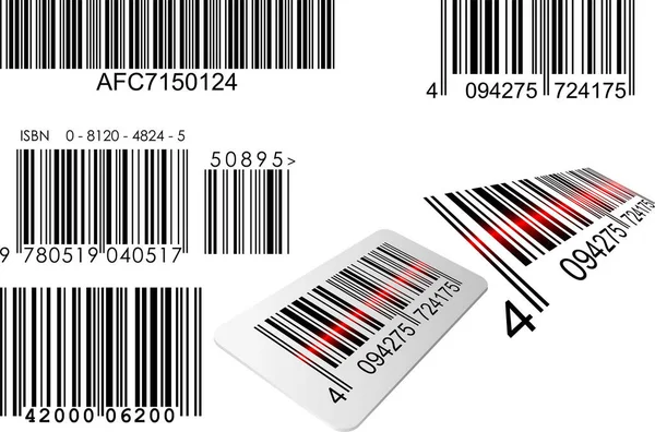 Étiquette Code Barres Illustration Vectorielle — Image vectorielle
