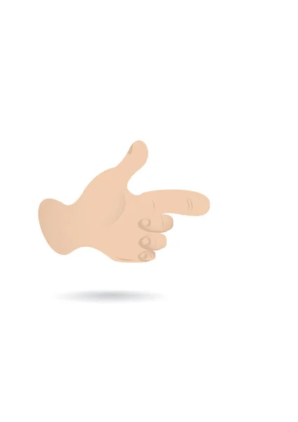 Hand Gesture Flat Color Icon — Stock Vector