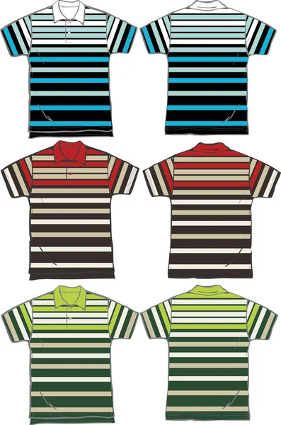 Conjunto Masculino Camisas Ilustração Vetorial — Vetor de Stock