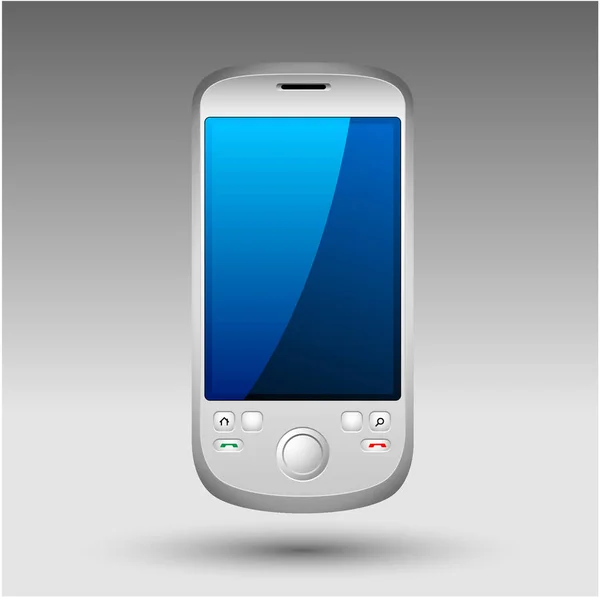 Smartphone Con Pantalla Blanco — Vector de stock