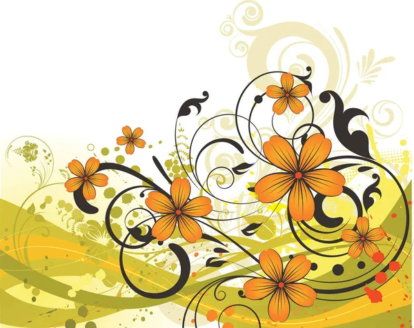 Floraler Hintergrund Kreative Ornamentillustration Banner Für Kopierraum — Stockvektor