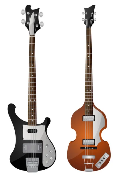 Ilustración Vectorial Guitarra Eléctrica Instrumento Musical Aislado Sobre Fondo Blanco — Vector de stock