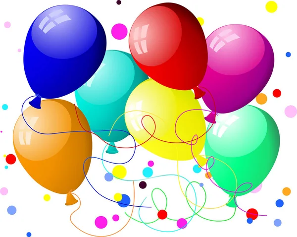 Illustration Ballons Colorés — Image vectorielle