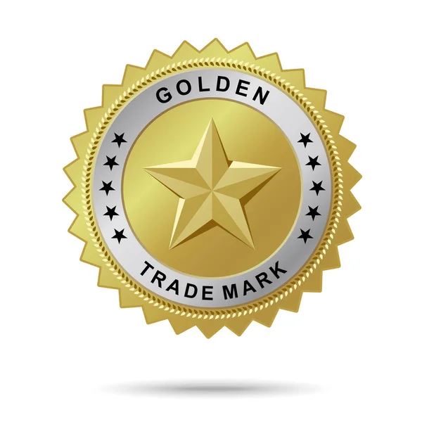 Selo Dourado Com Prémio Inscrição — Vetor de Stock