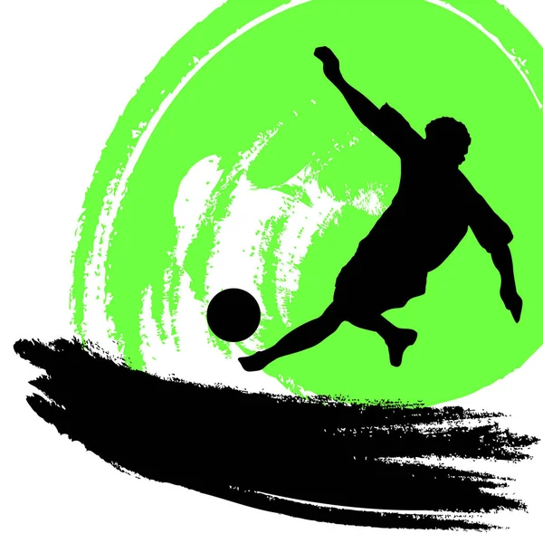 Fotboll Boll Den Vita Bakgrunden — Stock vektor