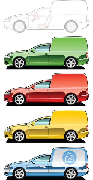 Набор Автомобилей Векторная Иллюстрация — стоковый вектор