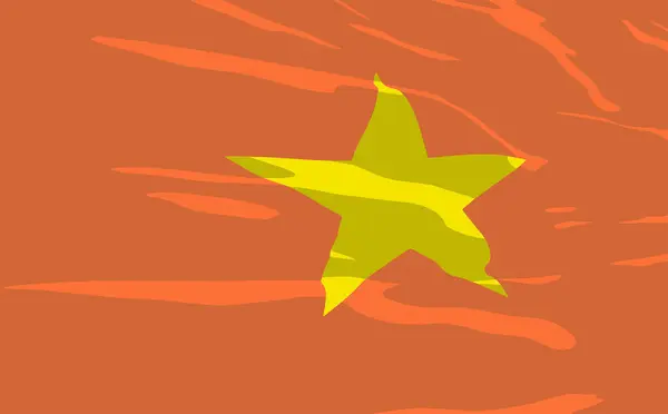 越南国旗 格子质地 — 图库矢量图片