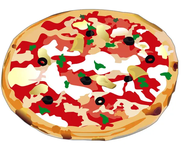 Pizza Italiana Vector Ilustración — Archivo Imágenes Vectoriales