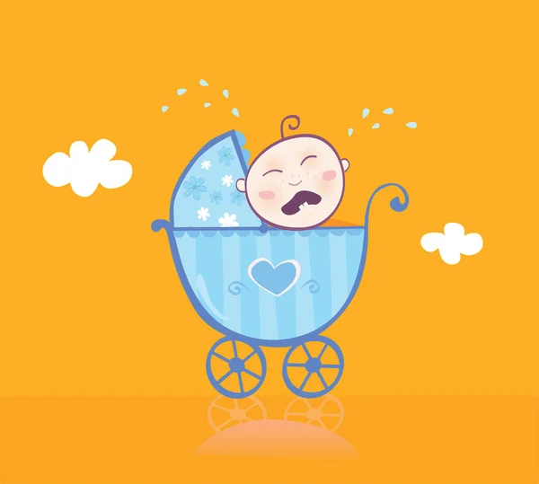 Projeto Chuveiro Bebê Ilustração Vetorial Eps Gráfico — Vetor de Stock
