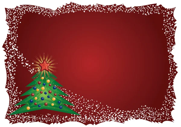 Красный Фон Рождества Снежинками — стоковый вектор