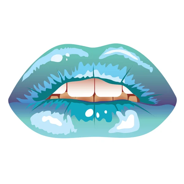 Lábios Vetoriais Lábios Com Lábios Coloridos — Vetor de Stock