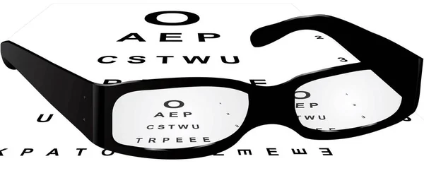 Eye Sight Test Chart Isolated White Background — Stock Vector