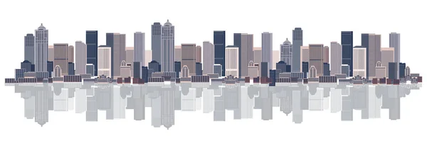 Silhouette Moderne Skyline Ville — Image vectorielle