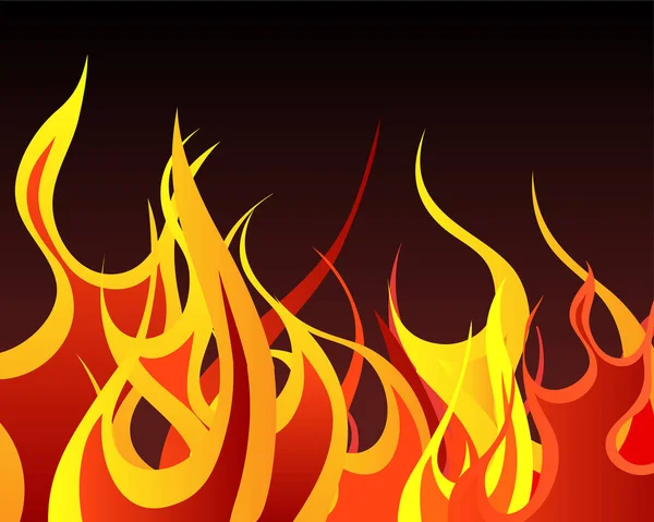 Vlam Vuur Vector Illustratie — Stockvector