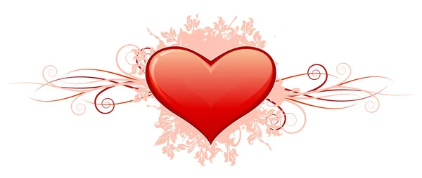 Coeur Avec Coeur Rouge — Image vectorielle